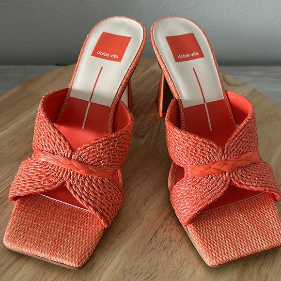 Dolce Vita Woven Heeled Mules - Nitro - Picture 6 of 8